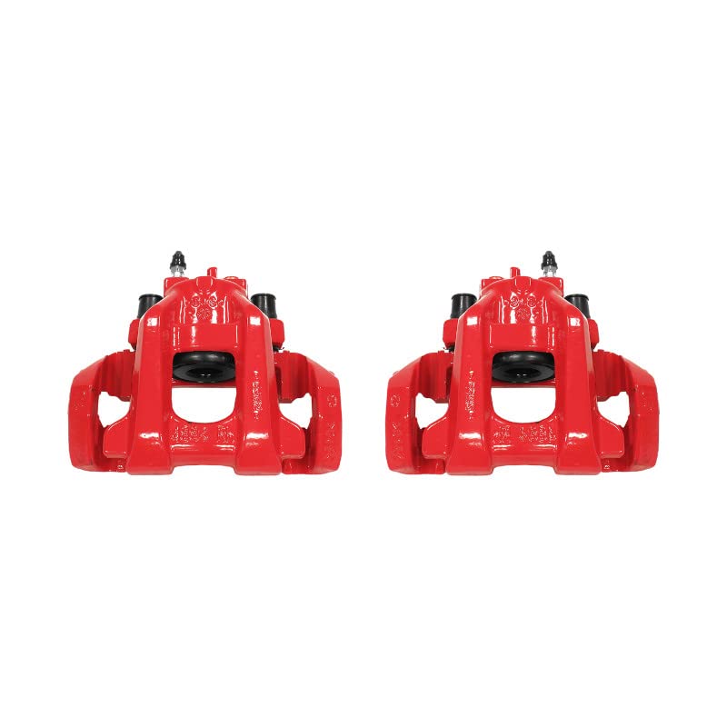 Power Stop S5300 Rear Pair of High-Temp Red Powder Coated Calipers For Dodge Durango 2011-2020, Jeep Grand Cherokee 2011-2020 [Model Specific]