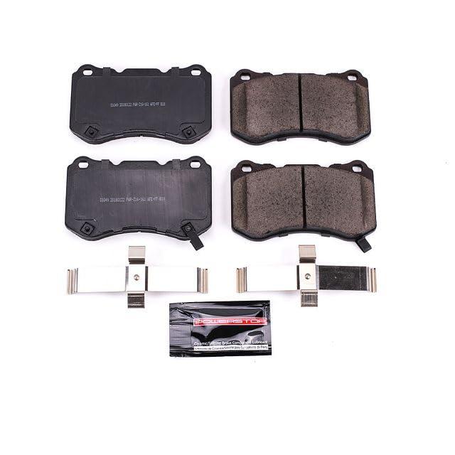 Power Stop Z23-1049 Z23 Evolution Sport Carbon Fiber Infused Ceramic Brake Pads with Hardware For Acura TL 2004-2008 [Model Specific]