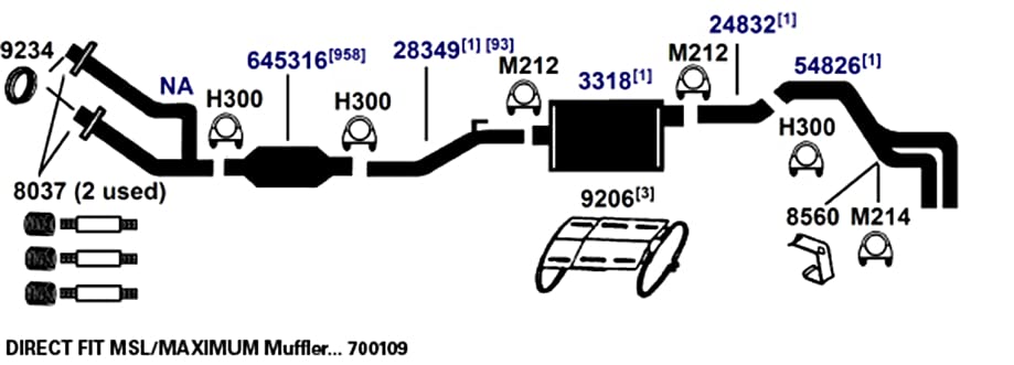 Exhaust Muffler AP Exhaust Products 3318