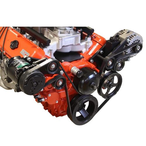 Pulley Kit Serpentine F-Body/Truck PS (No AC) Black Finish