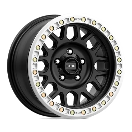 KMC Wheels DESERT GRENADE BEADLOCK 20X9 8X6.54.53 -12mm SATIN BLACK - KM23429080712N