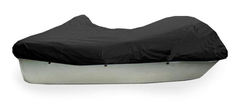 Semi-Custom Trailerite Boat Cover for 3 Seater Paddle Boats, Black (7'2" CL x 61" B)