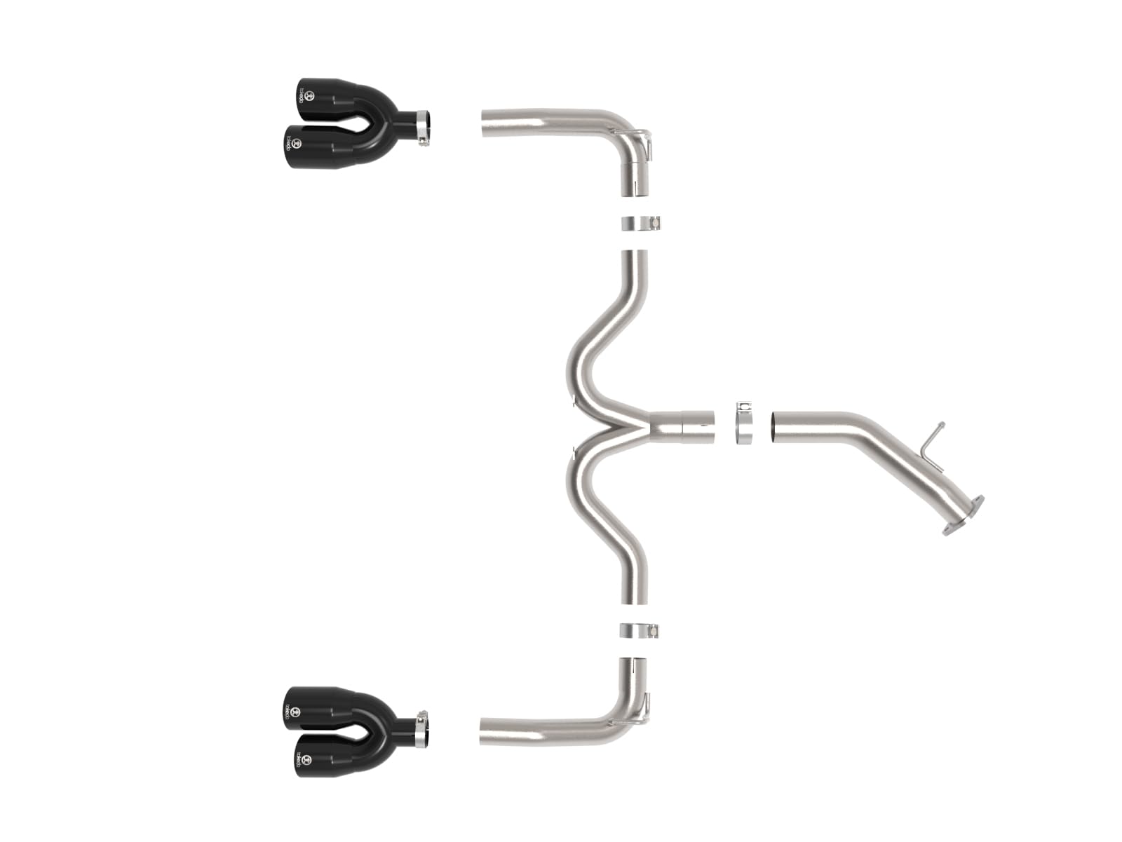 aFe Power 3 IN to 2-1/2 IN 304 Stainless Steel Takeda Axle-Back Exhaust w/Black Tip Fit Kia Forte GT 22-24 L4-1.6L (t) 49-37039-B