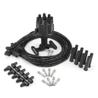 Distributor kit All LS with Plug Wires Black Finish - GM Style