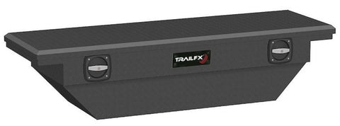 TrailFX Truck Tool Box Aluminum Fits Chevrolet Colorado 2015-2026 Crossover Angled Low Profile Diamond Tread Matte Black 19.25 Inch x 63 Inch x 13.5 Inch, 7.6 Cubic Feet Truck Bed Box TrailFX 120633C