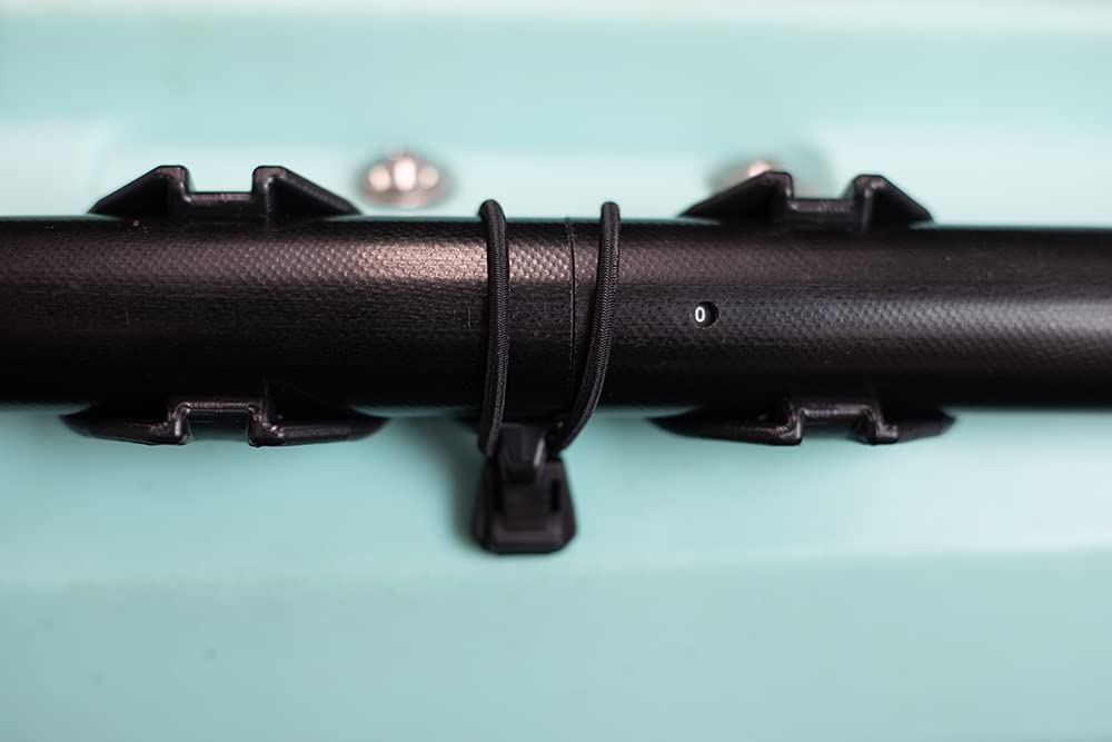 YakAttack Kayak Paddle Holder PadLoc with 2-Screw Universal Mount | Secure Paddle Clip with Two Points of Contact | Fits Standard Oar Shafts | Quiet & Durable | Kayak Accessories | Made in USA