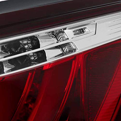 Spec-D Tuning LED Bar Tail Lights Red Lens Compatible with 2008-2010 BMW E60 5-Series 4 Door Left + Right Pair Assembly
