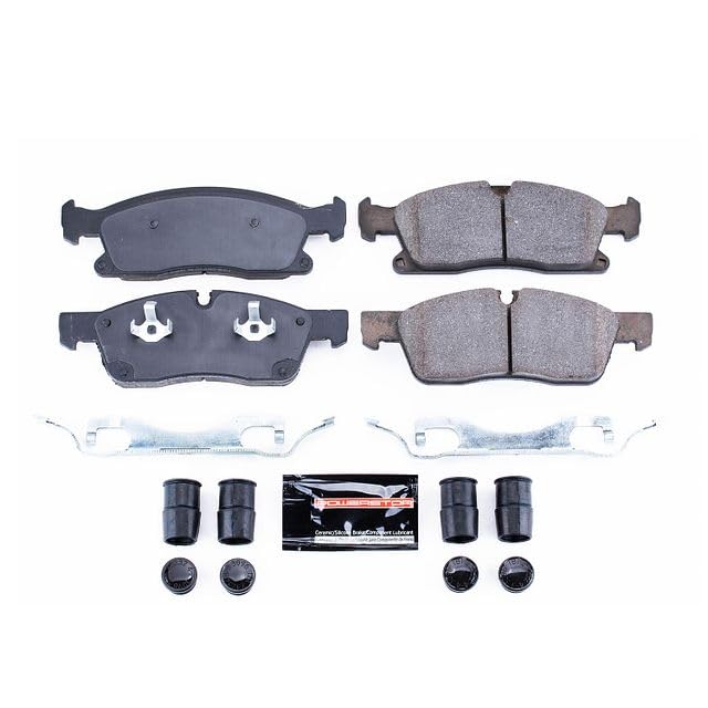 Power Stop Z23-1629 Z23 Sport Carbon Fiber Infused Ceramic Brake Pads with Hardware For Durango Grand Cherokee GL350 GL450 GLE300d GLE350 GLE3 GLE400 GLE GLS3 GLS450 ML ML350 M [Model Specific]