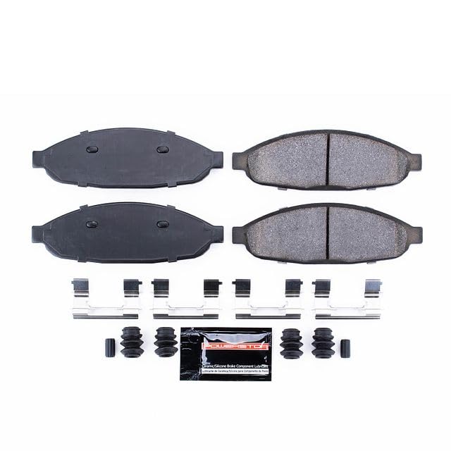 Power Stop Z23-997 Z23 Evolution Sport Carbon Fiber Infused Ceramic Brake Pads with Hardware For Chrysler Pacifica 2004-2008 [Model Specific]