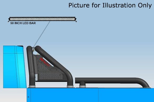 Gladiator Black Horse Roll Bar W/40" Led Light Bar Modular Black Compatible with 2019-2022 Ford Ranger-GLRB-07B-KIT