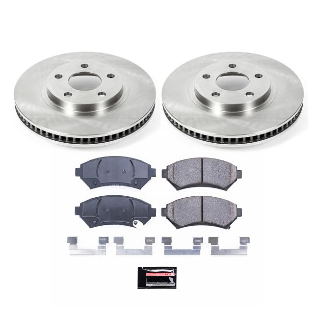 Brake Kit Power Stop For Lesabre Park Avenue Riviera | Deville Eldorado | Impala Monte Carlo [Application Specific] Front OE Replacement Brake Rotors and Ceramic Brake Pads KOE1542