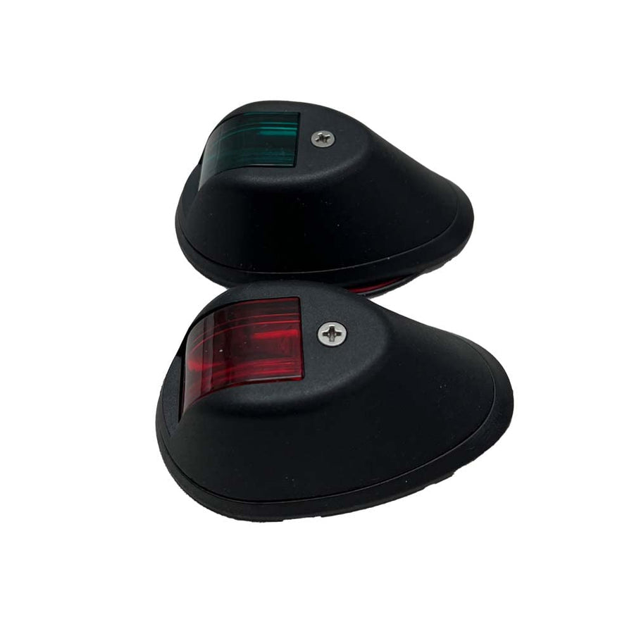 Marine Sport Lighting Bow Light Marine Fit 12V-24V Starboard GREEN and Port RED LED light set with Black Shell MSPS12BSGR