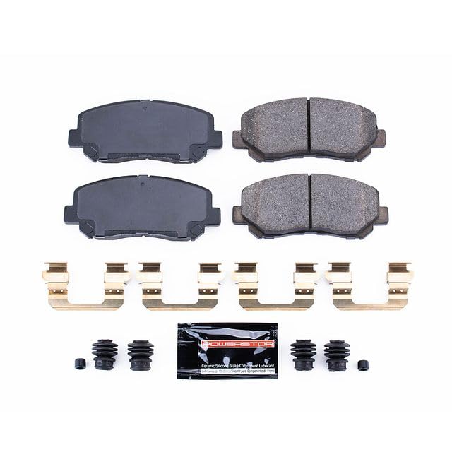 Power Stop Z23-1623 Z23 Evolution Sport Carbon Fiber Infused Ceramic Brake Pads with Hardware For Mazda CX-5 2013-2023 [Model Specific]