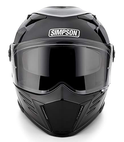 Mod Bandit Simpson Motorcycle Helmet - Gloss Black - Medium | Modular Full-Face Helmet Clear Visor Shield DOT ECE Certified for Street, Cruiser & Touring Riders (M59M2)