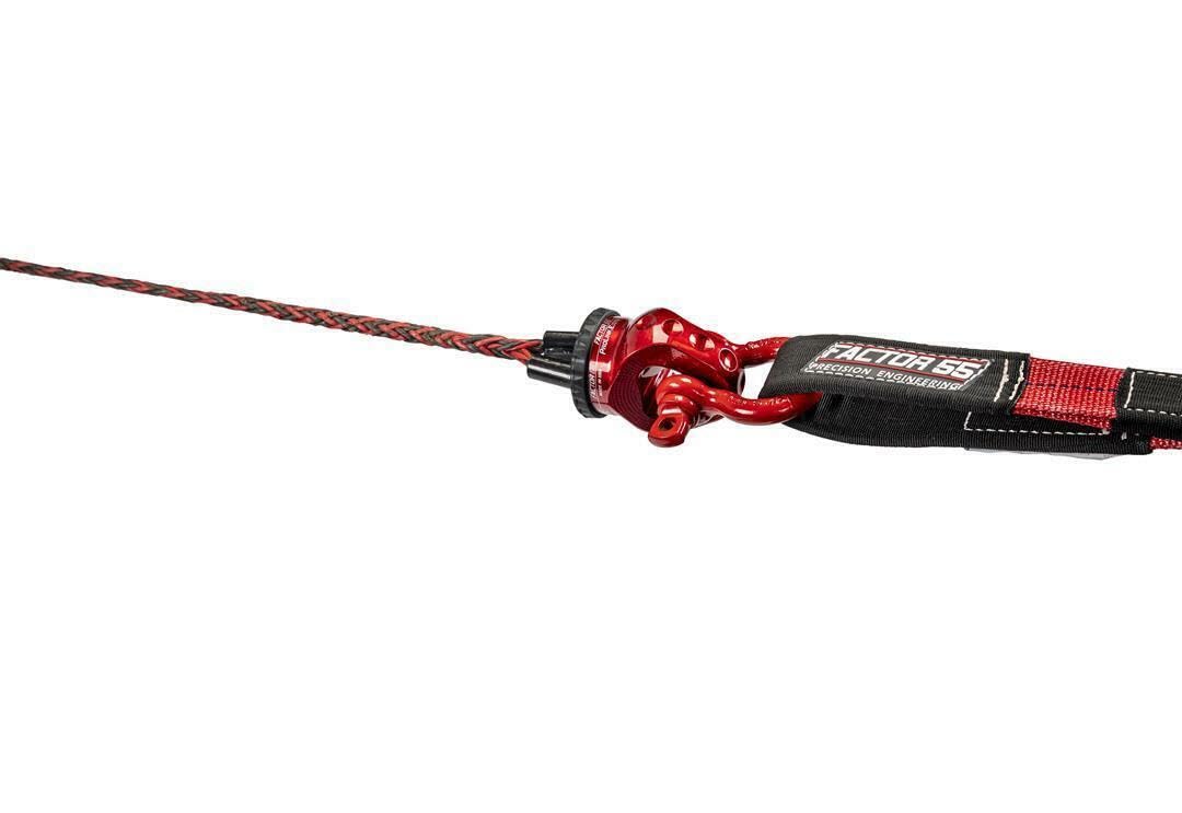 Factor 55 E Prolink Titanium Double Shear Pin, Designed for Steel Cables and Synthetic Winch Ropes up to 3/8" Diameter - Red