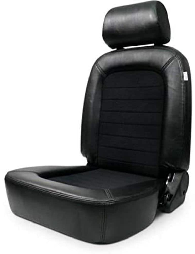 Black Vinyl Trim, ProCar by Scat 80-1500-71L Black Velour Insert Racing Classic Recliner Left Seat