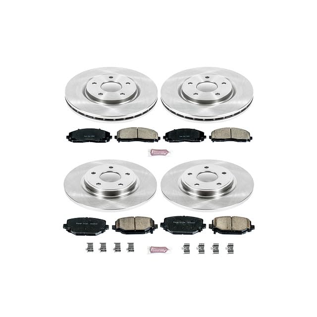 Power Stop Autospecialty KOE5960 Front and Rear Replacement Brake Kit Brake Rotors and Ceramic Brake Pads For Chrysler Town & Country | Dodge Grand Caravan | Journey | VW Routan [Application Specific]