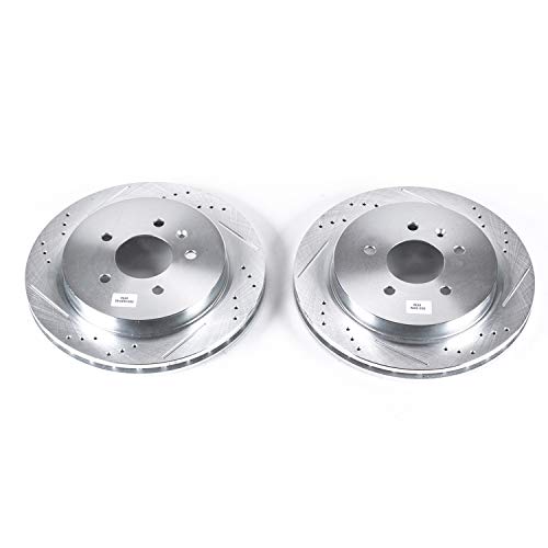 Power Stop Rear AR82104XPR Drilled & Slotted Rotor Pair For Cadillac CTS 2003-2007, Cadillac STS 2005-2011 [Model Specific]