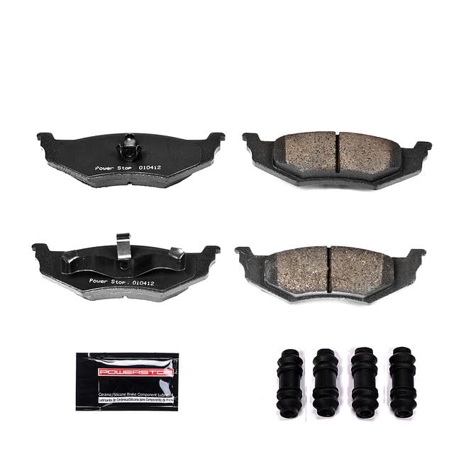 Power Stop Z23-641 Z23 Sport Carbon Fiber Infused Ceramic Brake Pads with Hardware For 300M, Cirrus, Concorde, Intrepid, LHS, LHS, New Yorker, Sebring, Intrepid, Eagle Vision [Model Specific]