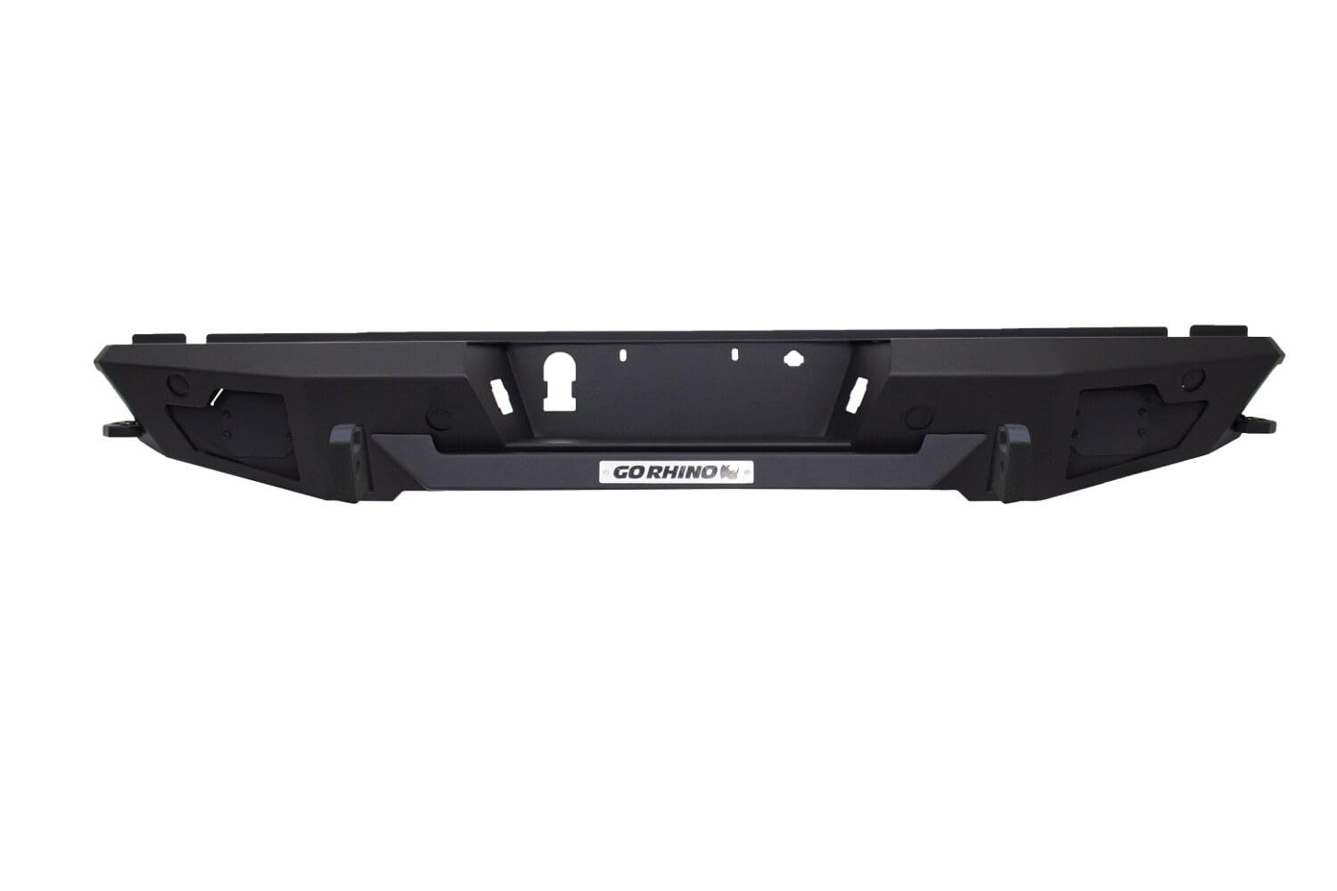 Go Rhino Rear Bumper BR20.5 | Mild Steel, Textured Black | 28296T | Fits 2015 - 2020 Ford F-150 (Compatible with rear back up sensors.)