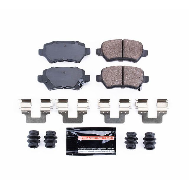 Power Stop Z23-1362 Z23 Evolution Sport Rear Carbon Fiber Infused Ceramic Brake Pads with Hardware For Saturn Astra 2008-2009 [Model Specific]