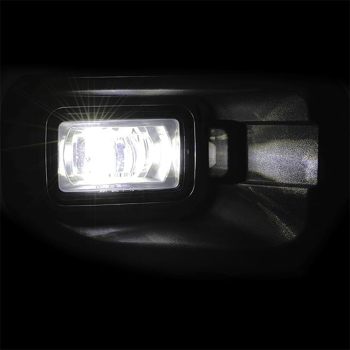 OEM Replica Black Horse Fog Light Clear Compatible with 2015-2016 Ford F-150-FR650OE-LED