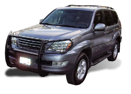 Bumper Guard Modular Black Black Horse Grille Compatible with 2003-2009 Lexus GX470|2003-2009 Toyota 4Runner-17TU26MA
