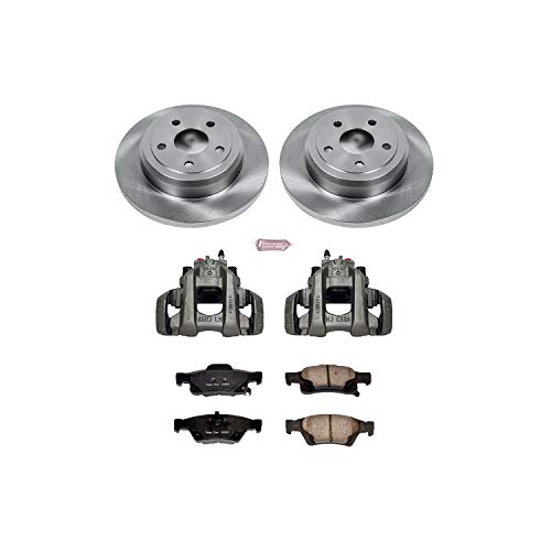 Power Stop KCOE5950 1-Click Rear Auto specialty Brake Kit with Caliper, 1 Pack For Dodge Durango 2011-2020, Jeep Grand Cherokee 2011-2020 [Model Specific]
