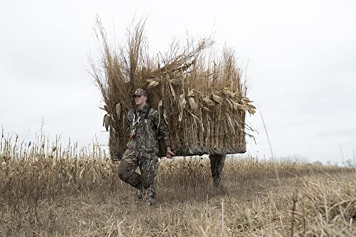 4-Person G-Blind Hunting Blind | Unique G-Shaped Frame Waterfowl Blind in Mossy Oak Shadow Grass Habitats Camo