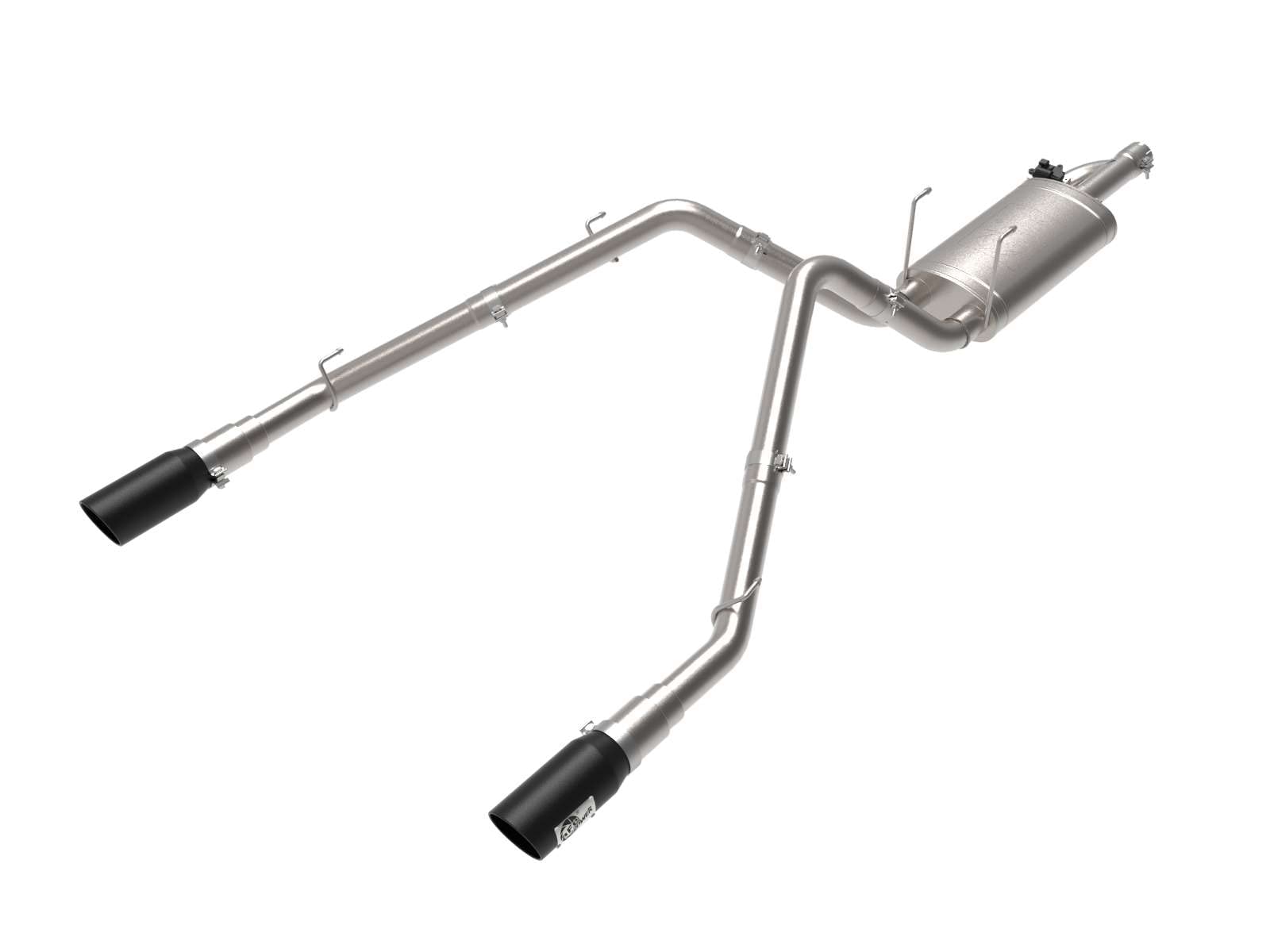 Gemini XV aFe POWER 49-32083-B Cat-Back Exhaust System w/Cut-Out, 3" 304 Stainless Steel, Black Tips, for 2009-2019 Dodge/RAM 1500