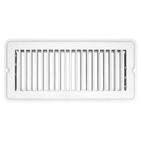 H875 RV Designer Metal Floor Register, Undampered, 10 inch x 4 inch, White, Interior Hardware