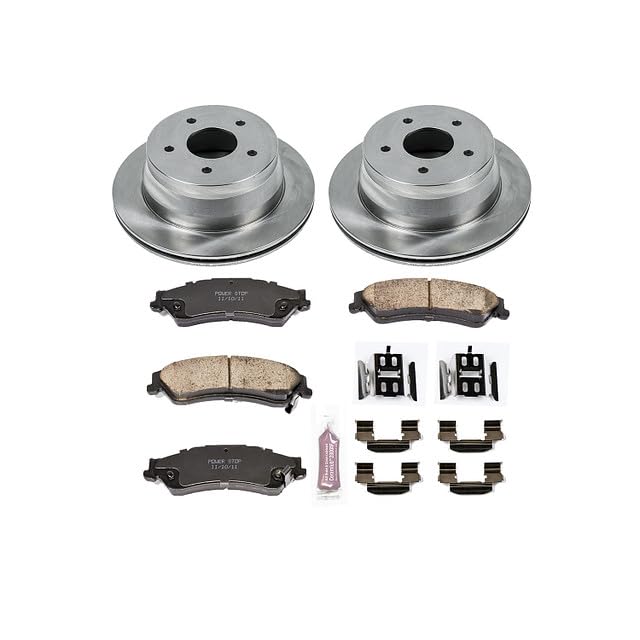 POWERSTOP Autospecialty KOE2003 Rear Replacement Brake Kit-OE Brake Rotors & Ceramic Brake Pads For Chevy Blazer, Chevy S10, GMC Jimmy, GMC Sonoma, Isuzu Hombre, Oldsmobile Bravada [Model Specific]