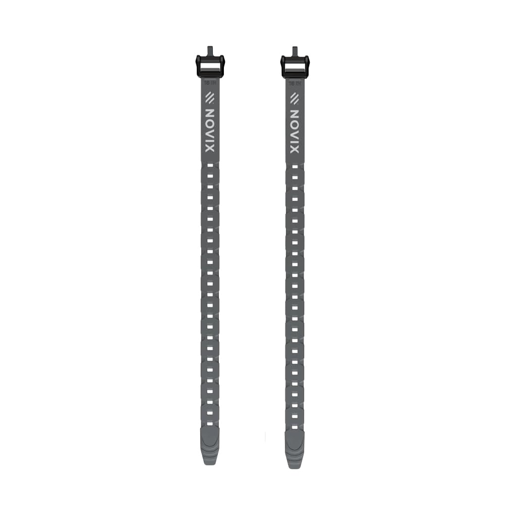 18" NOVIX (2 PK) QuickStraps - Versatile Straps for Securing Hunting Gear, Hang Trail Cameras, Secure Gear to ATVs, Motorbikes, and More!