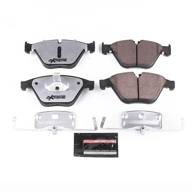 Power Stop Z26-1597 Z26 Street Warrior Front Carbon Fiber-Ceramic Brake Pads with Hardware