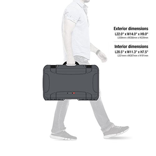 Waterproof Nanuk 935 Hard Case with Foam Insert for Canon, Nikon - 2 DSLR Body and Lens/Lenses - Graphite