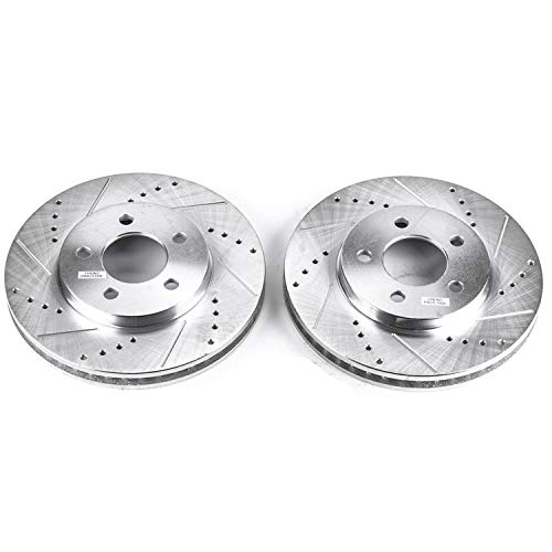 Power Stop Front AR8173XPR Drilled & Slotted Rotor Pair For Mustang 2005-2010 [Model Specific] Evolution