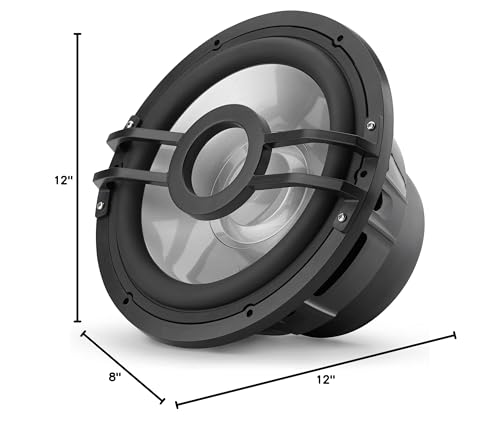 CMSP-101RGB-2 Clarion 10" Marine Subwoofer with RGB LEDs, Single 2-Ohm, 250 Watts