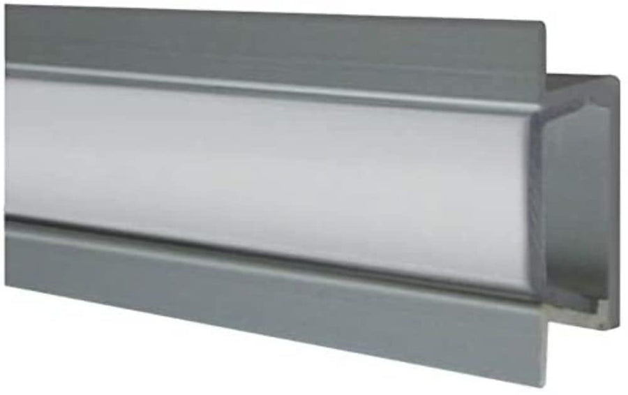 1M Track - Heise - Silver Anodized Aluminum - Frosted Flush Mount (HE-AFMTFL)