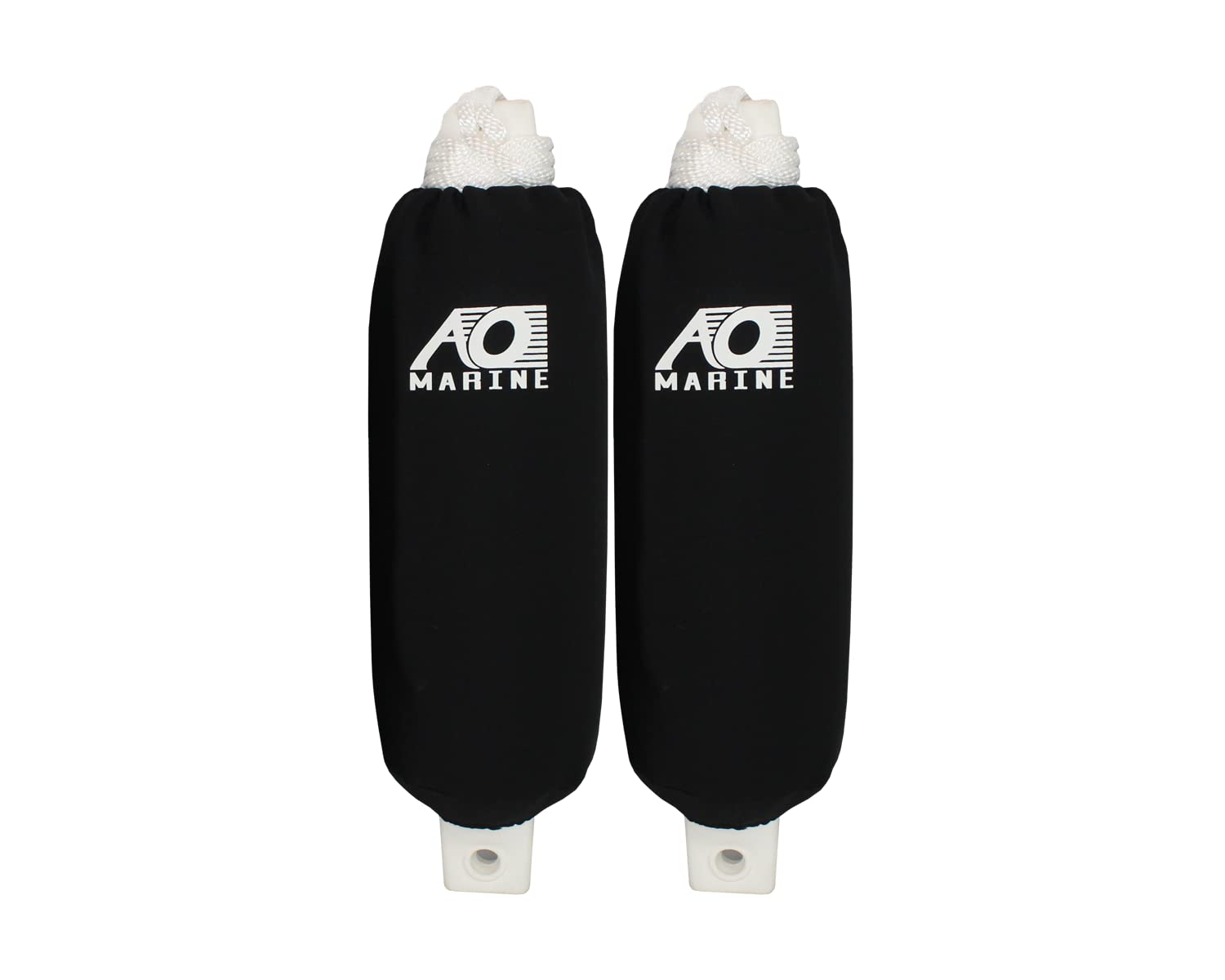 Fender AO Coolers Rotomolded Boat Bumper Kit Includes Neoprene Sleeve Covers and Tie-Off Ropes - 2 Pack - 6.5” x 23”