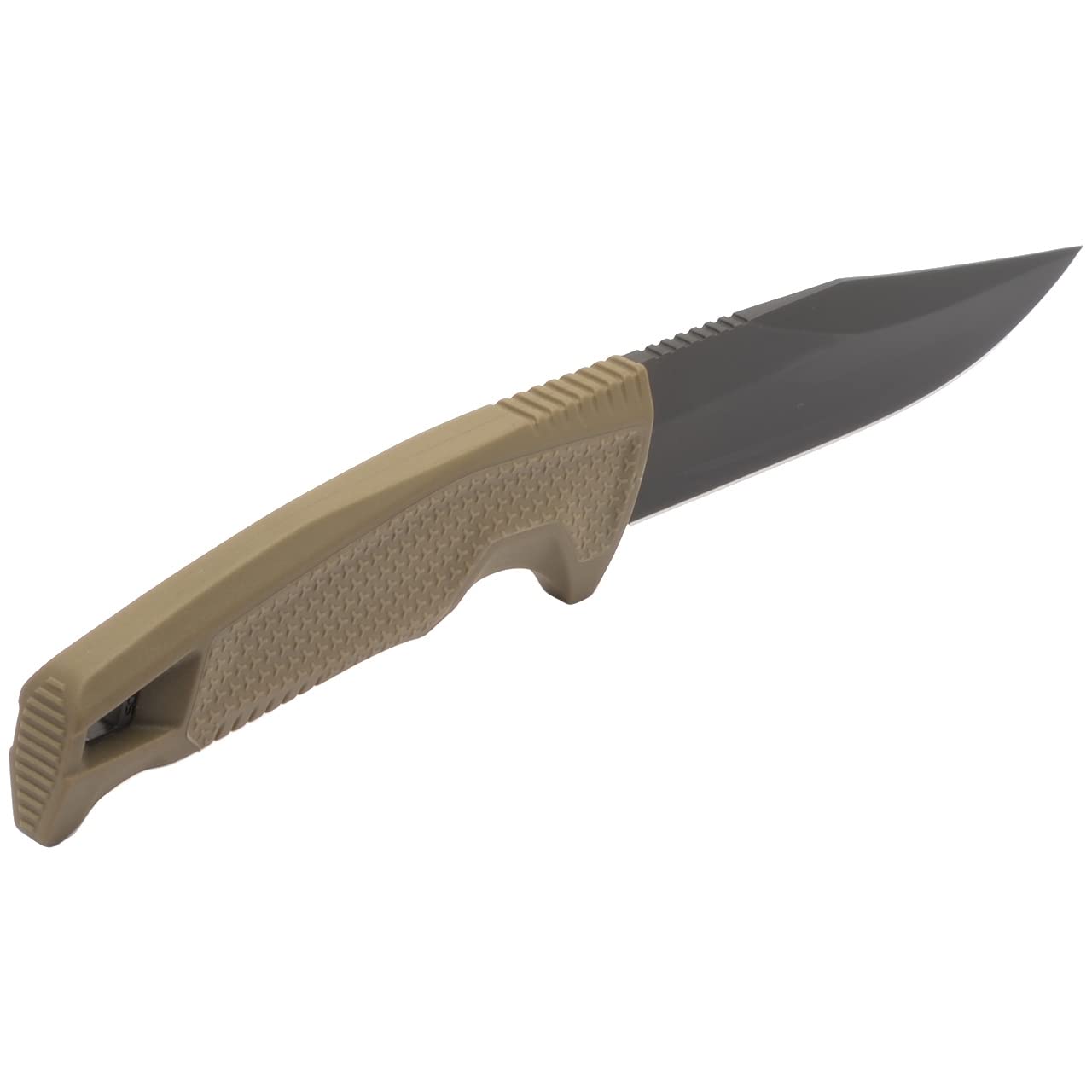 Recondo FX SOG Professional Fixed Blade Duty Knife | Straight Edge, Stainless Steel Blade, Overmolded Rubberized Grip, FDE