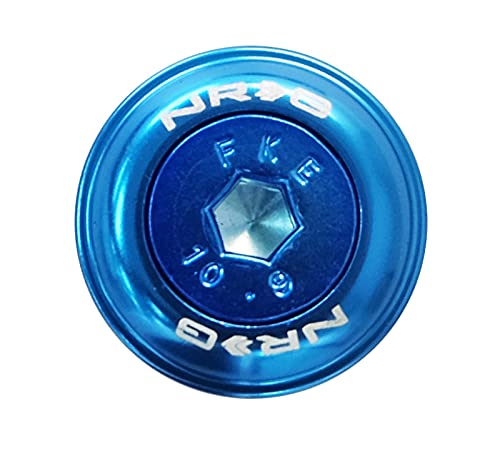 Plastic Blue Fender Washer Kit by NRG with Color-Matched M6 Bolt Rivets - Set of 10