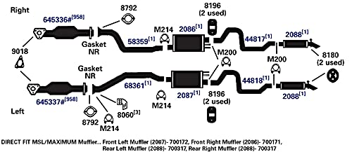 Exhaust Muffler AP Exhaust Products 700172