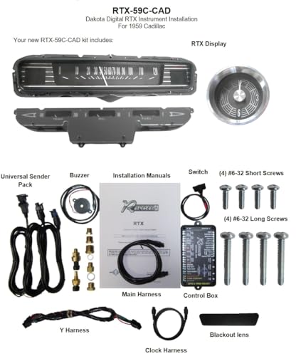 Dakota Digital RTX Gauge Instrument System Compatible with Cadillac 1959 RTX-59C-CAD-X