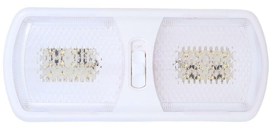 LED Ceiling Double Light Arcon Clear Lens 11.56 Inch Length x 4.95 Inch Width Bright White SMD LED 12 Volt 20670N
