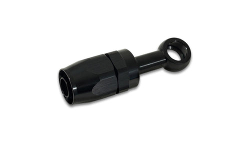 24084 Vibrant -8AN Banjo Hose End Fitting for use with M14 or 9/16in Banjo Bolt - Aluminum Black