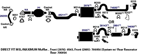 Exhaust Muffler AP Exhaust Products 6543
