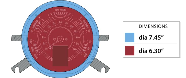 Chevy Classic Car RTX Instrument Cluster by Dakota Digital
