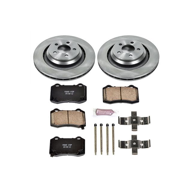 Power Stop KOE4583 Rear Replacement Brake Kit-OE Brake Rotors & Ceramic Brake Pads For 300, Challenger, Charger, 300, Magnum [Model Specific]