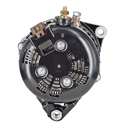 Alt Ford Powermaster Denso Black 245A F150 6 grv Decoupler Pulley Side Batt Post/Reg
