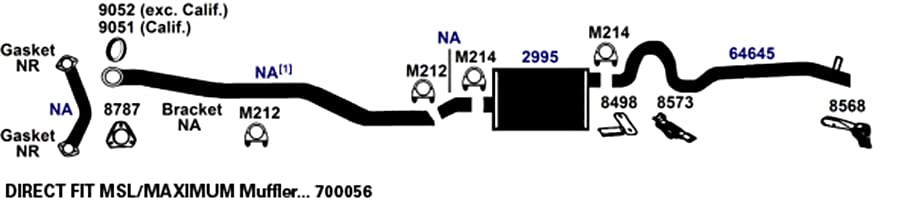 Exhaust Muffler AP Exhaust Products 2995